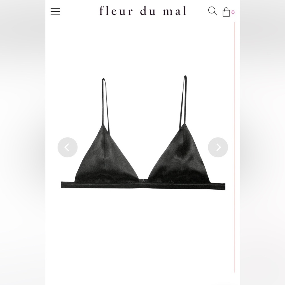 Fleur Du Mal Luxe Triangle Bra—Silk
